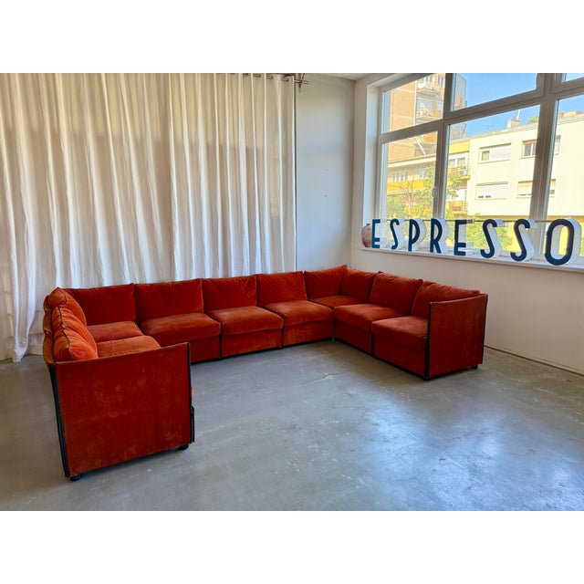 Extremely rare and indescribably beautiful ‘Landeau’ modular sofa by Mario Bellini for Cassini, 1970s, Italy. Before the...