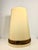 Extra large, over 2 feet tall, fat lava style lamp shade with cream colored cloth shade and wooden tiki style wood carved...