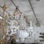 Art Nouveau Enameled Metal Foliate Motif Chandelier For Sale - Image 3 of 12
