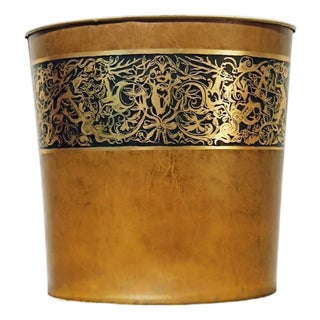 Vintage Decorative Container in Gilt Metal from Tomado, Holland, 1960s For Sale