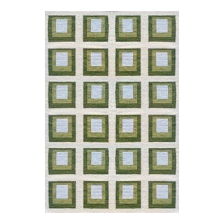 Color Study Handwoven Wool Flatweave 6' x 9' Rug - Topanga For Sale