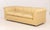 Modern Golden Silk Blend Upholstered Sofa For Sale - Image 4 of 7
