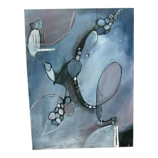 1990s Modernist Abstract Painting by Gloria T. Roberts For Sale
