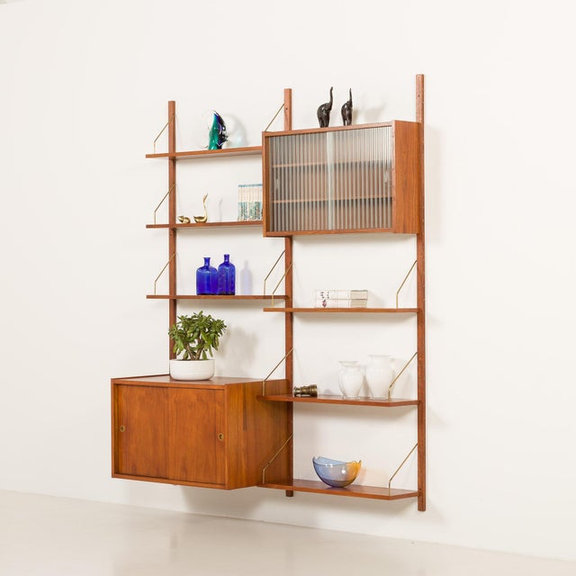 PS System Teak Wall Unit by Preben Sorensen for Randers Møbelfabrik, Denmark, 1960s For Sale - Image 14 of 14