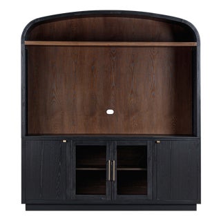 Marlow Black Wood Entertainment Center For Sale