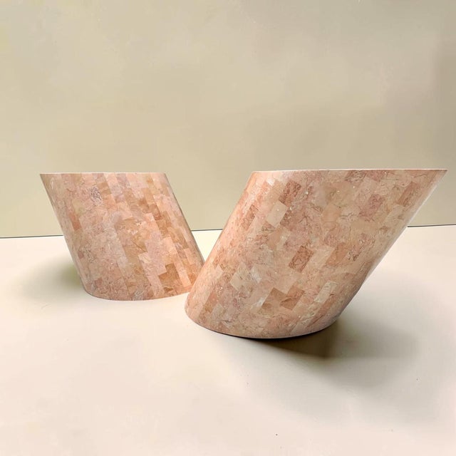 Maitland - Smith 1980s Maitland-Smith Tessellated Stone Angular Pedestal For Sale - Image 4 of 6