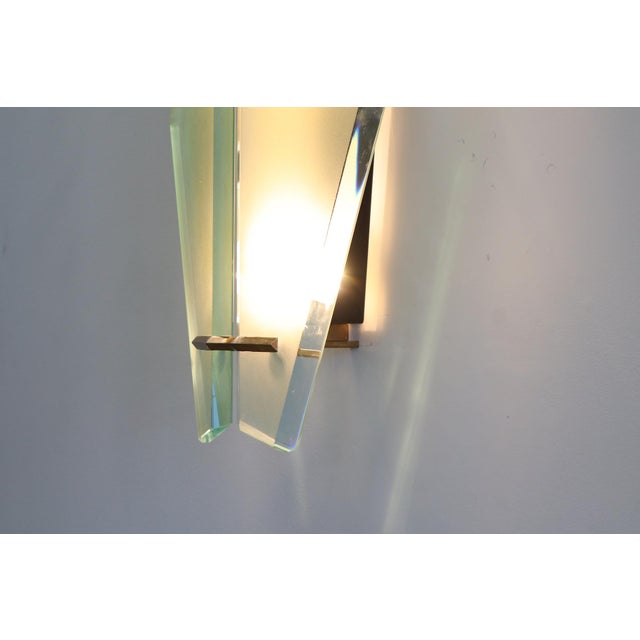 Metal Max Ingrand for Fontana Arte Large Wall Lamps Model 1943, 1960, Set of 2 For Sale - Image 7 of 16