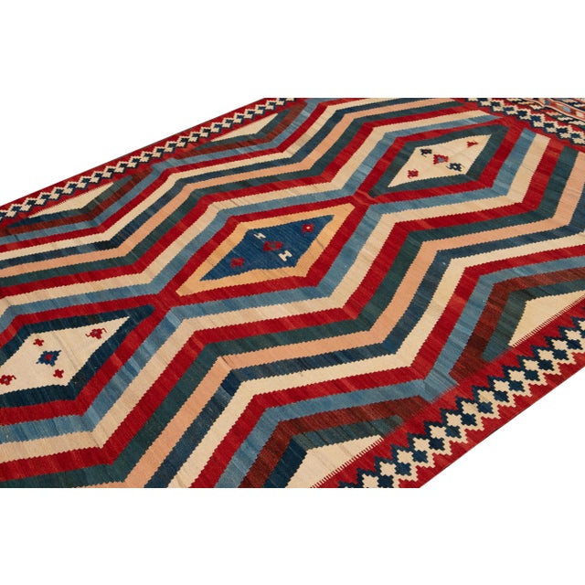 21st Century Modern Kilim Rug 6 '1'' X 9' 2''. For Sale - Image 11 of 12