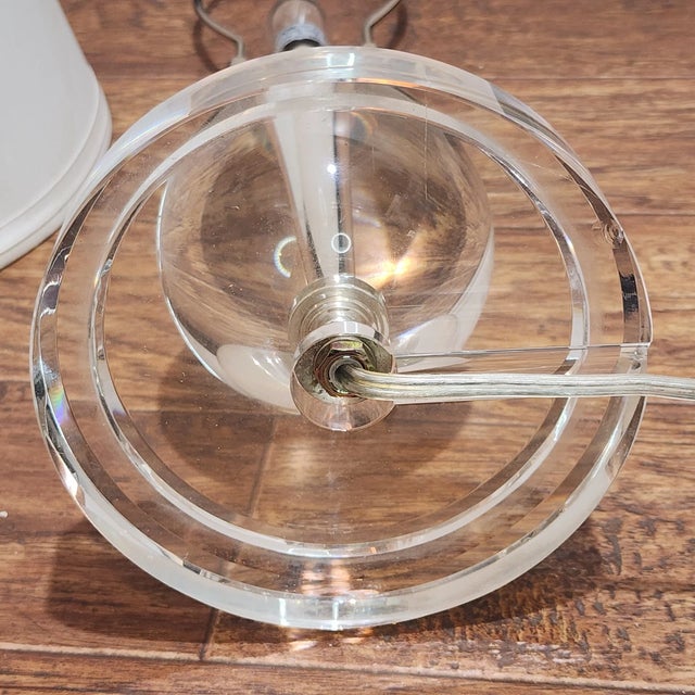 1990s Vintage Robert Abbey Mid-Century Modern Table Glass Table Lamp For Sale - Image 5 of 8