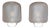 Vintage Wall Lamps with White Metal Bases and Matte, Bubbled Glass Shades by Keuco, 1970s, Set of 2 For Sale