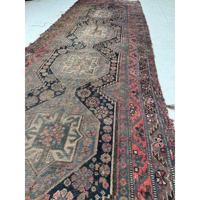 Antique Southwest Tribal Runner Deep Blackish Indigo Rug 3.4 x 9.6 For Sale - Image 12 of 12