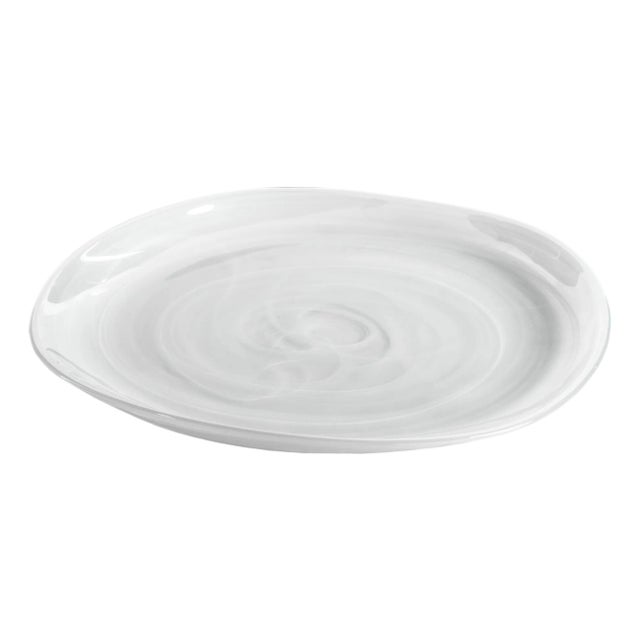 Reneta Alabaster Glass Plates, Set of 6, 11.5" For Sale