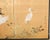 Tan Mid 20th Century Japanese Showa Two Panel Screen Egrets in Grass For Sale - Image 8 of 18