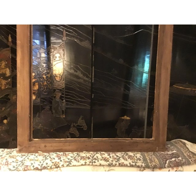 Vintage 1960s Custom Made Gilt & Ebonized Ogee Edge Wood Frame For Sale - Image 10 of 13