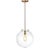 Thomas O'Brien By Visual Comfort Studio Kate 1-Light Sphere Pendant in Satin Brass For Sale