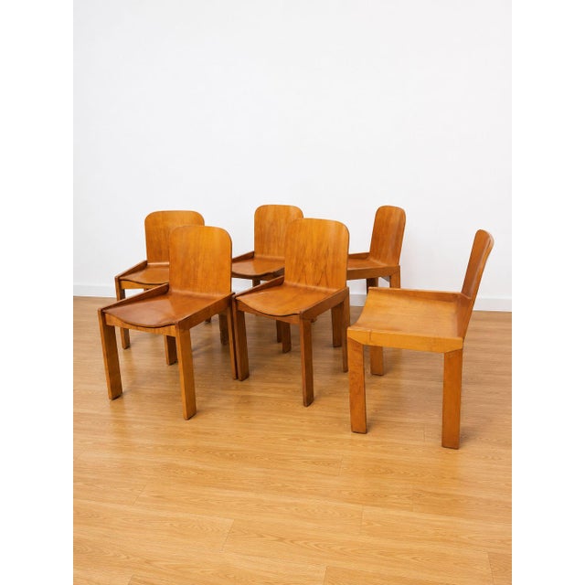 Molteni Vintage Bentwood Chairs attributed to Afra and Tobia Scarpa for Molteni, 1970s, Set of 6 For Sale - Image 4 of 18