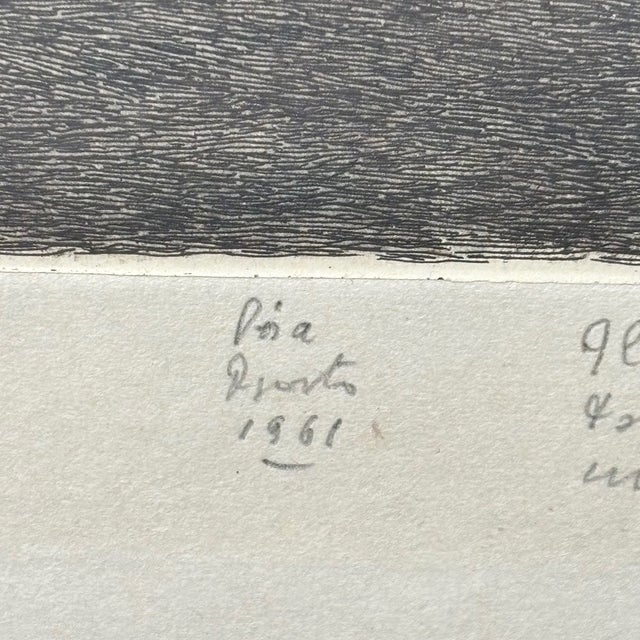 1950s Giuseppe Viviani, Cabin on the Sea, Engraving, 1956 For Sale - Image 5 of 15