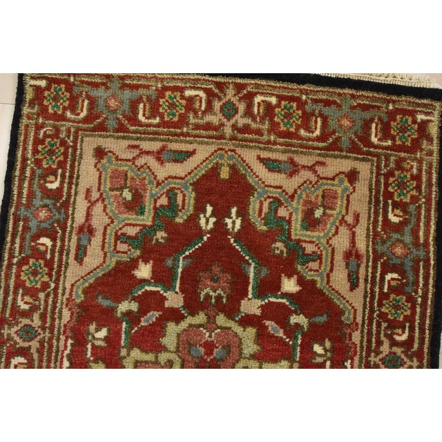Heriz Runner 2’6” X 12′ Red Wool Traditional Hand-Knotted Oriental Rug For Sale In Philadelphia - Image 6 of 13