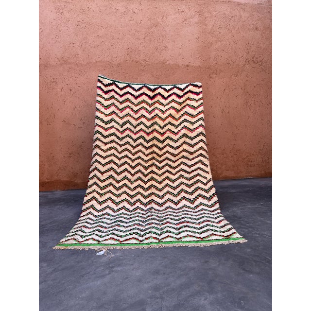 Textile Moroccan Azilal Rug - 5'10" X 8'8" Ft For Sale - Image 7 of 10