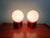 Red Ceramic Bedside Lamps with Opaline Glass Globes, 1970s, Set of 2 For Sale - Image 6 of 14