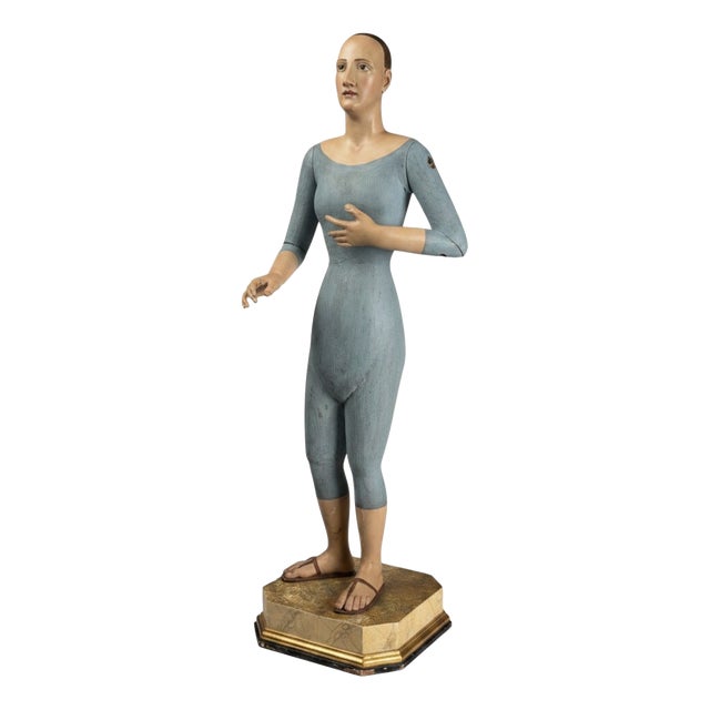 Unknown, Articulated Santos Figure (Female Saint), 1750, Poplar For Sale