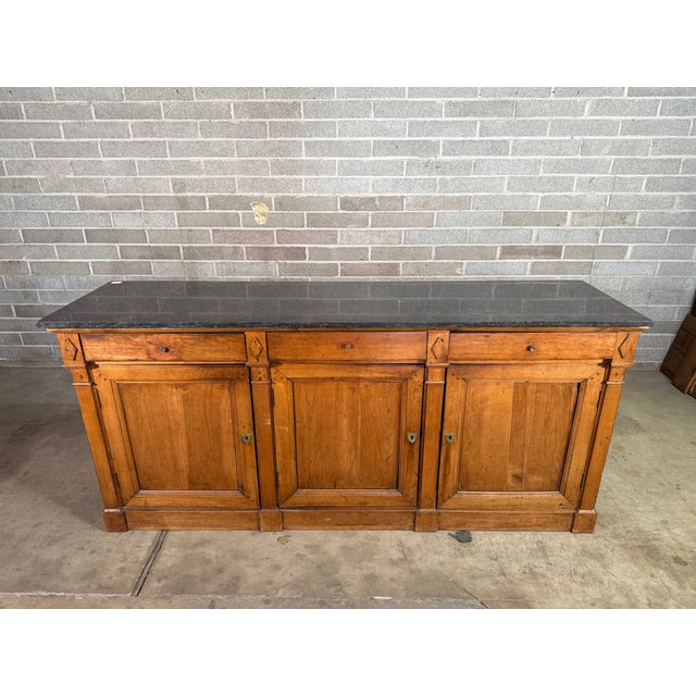 18th Century French Louis XVI Mahogany Table Carrera Marble Top Ormolu Mounts Gorgeous piece purchased in France Age...