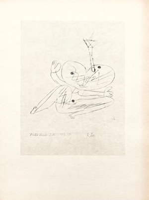 1947 Paul Klee Engraving 20 Blowing Out a Candle 1919 Reproduction