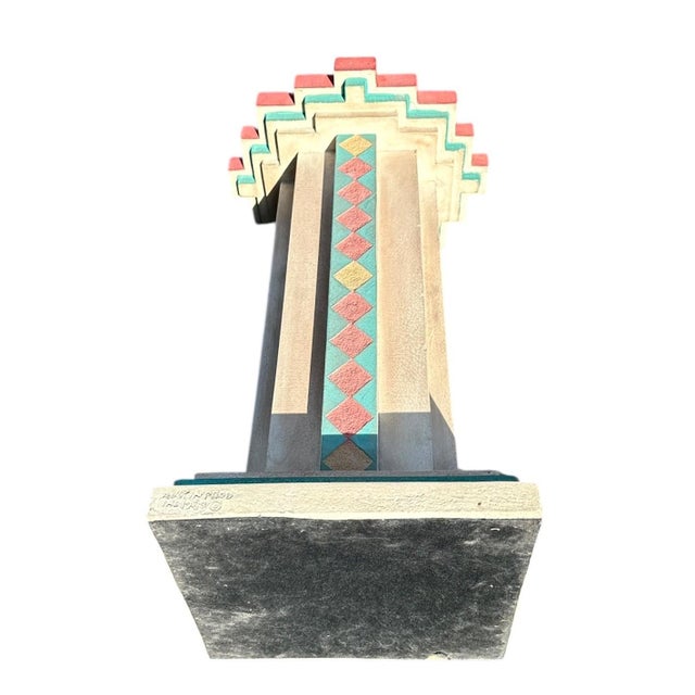 1980s 1980s Austin Productions Geometric Pedestal Stand For Sale - Image 5 of 7
