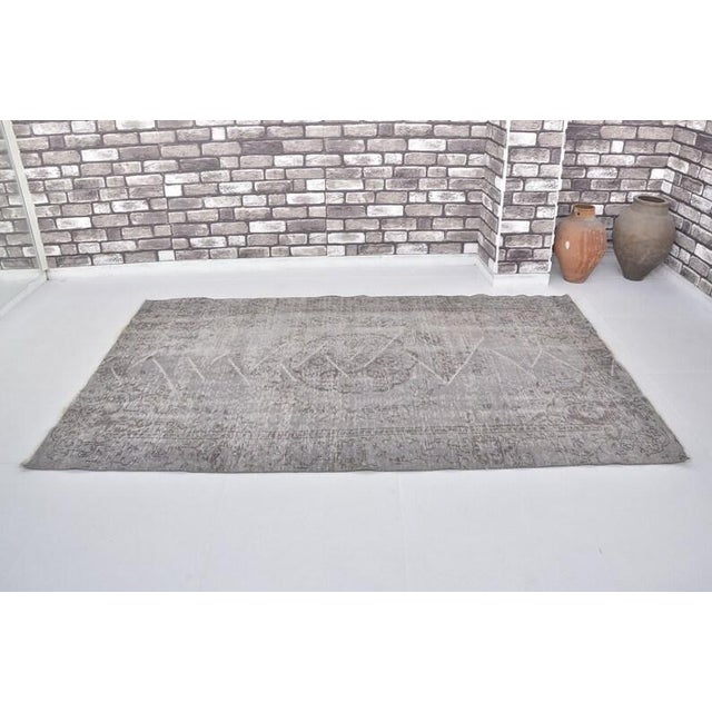 Handmade wool carpet in Turkish Anatolia , Vintage Oushak Rug,Turkish Vintage Anatolian Rug, Handmade wool Rug . One Of...
