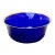 Vintage Cobalt Blue Glass Bowl Gold Rim Textured Pebble Art Glass For Sale