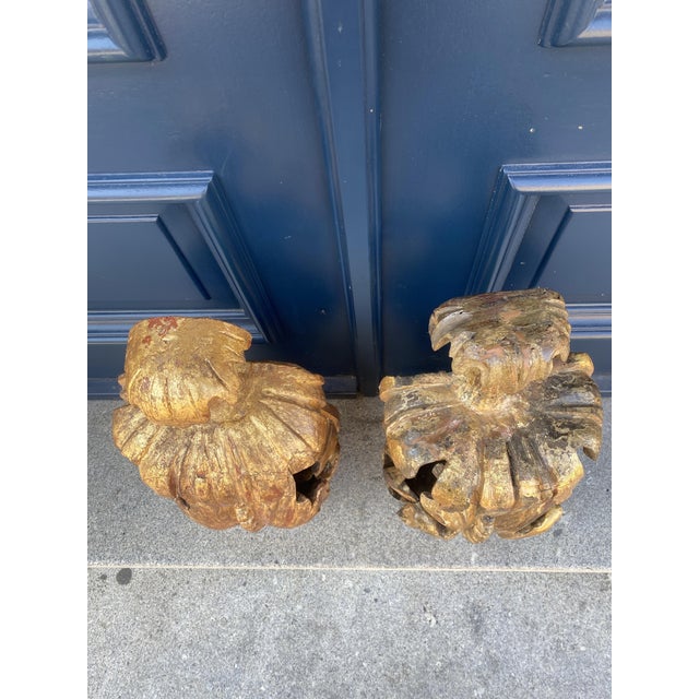 18th Century Ornaments in Chestnut, Set of 2 For Sale - Image 13 of 16