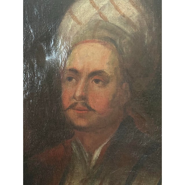 Antique Signed European Oil Portrait — Stöyer — Gentleman in Ottoman / Turquerie Dress Atmospheric antique European oil on...
