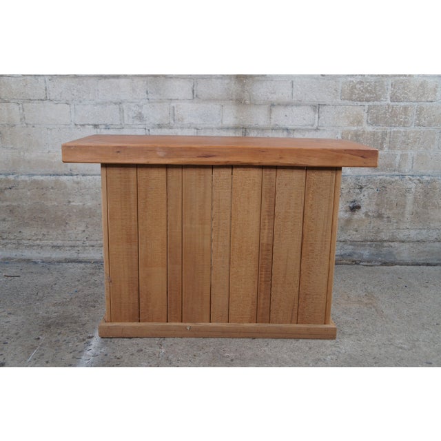 Handmade Arts & Crafts Mahogany Slab Bench Console Side Table For Sale - Image 9 of 12