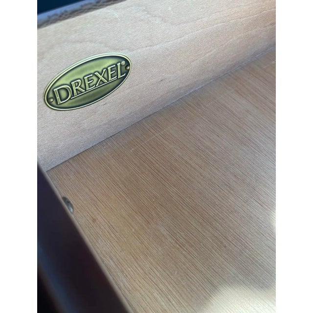 Drexel Drexel Chippendale Cherry Flame Mahogany Nightstands For Sale - Image 4 of 7