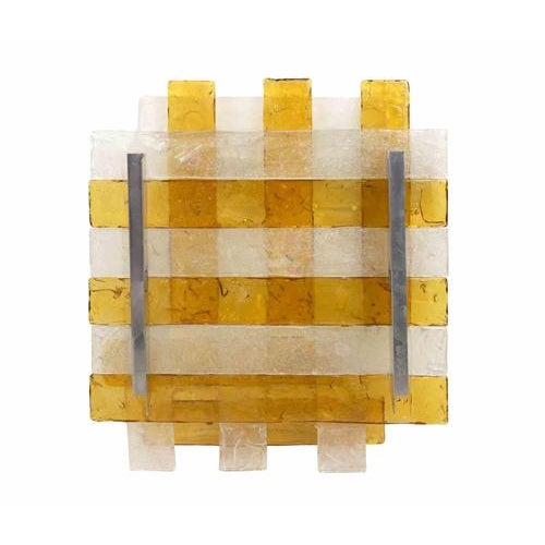 Vintage Murano Glass Wall Lamp in Pulegoso Glass and Metal, Italy, 1960s For Sale - Image 4 of 5