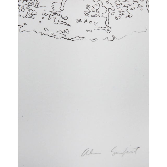 Artist: Alan Sonfist, American (1946 - ) Title: Tree Trunk Series - Blue Year: 1980 Medium: Lithograph, signed and...