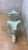 Vintage Neoclassical Faux-Stone Dolphin Pedestal Table With Glass Top For Sale - Image 10 of 11