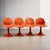 Single-Base Orange Chairs, Set of 4 For Sale - Image 3 of 18