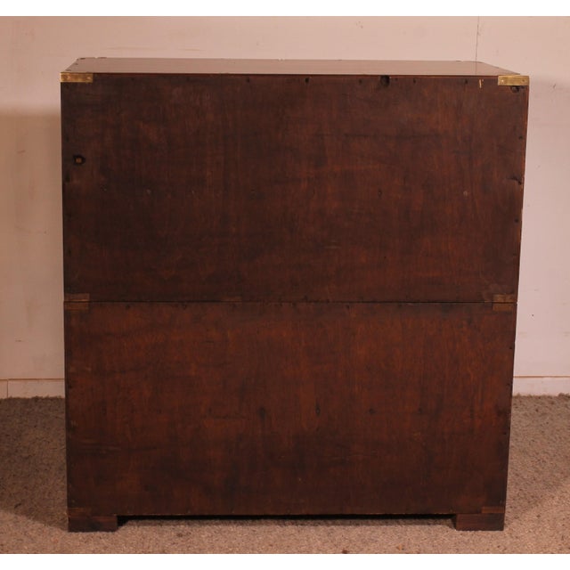 19th Century Naval Chest of Drawers in Light Mahogany For Sale - Image 8 of 13