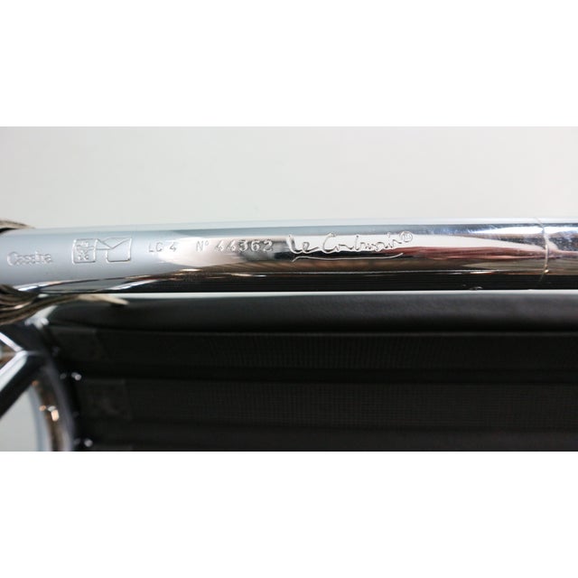 White Leather LC4 Chaise Longue by Le Corbusier for Cassina, 1980s For Sale - Image 18 of 18