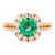 Natural 2.48 Carat TW Colombian Emerald & Diamond Halo Ring in 18K Yellow Gold 2, Size 7 For Sale