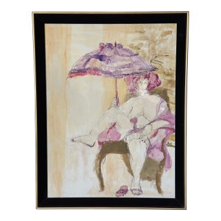 Abstract Bohemian Chic “New Orleans” Original Ink and Watercolor Painting Artwork by Naomi Ernest For Sale