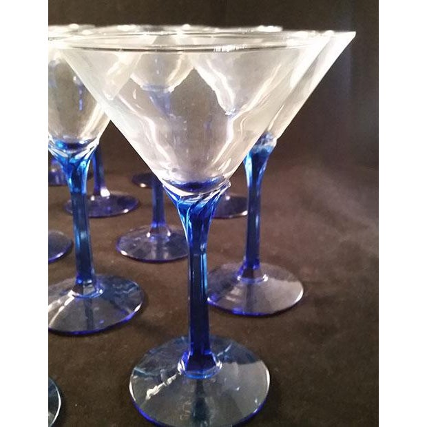 Blue Stem Martini Glasses Set of 12 Chairish