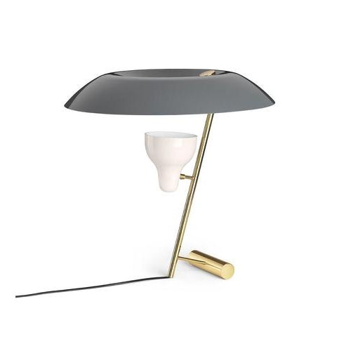 Model 548 Lamp in Polished Brass with Grey Difuser by Gino Sarfatti for Astep For Sale - Image 10 of 13
