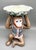 Chinoiserie Vintage Ceramic Monkey With Bok Choy Bowl & Floral Vest — Chinoiserie / Hollywood Regency / Whimsical For Sale - Image 3 of 11