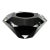 Hand-Blown Murano Ashtray in Clear and Onyx Black For Sale