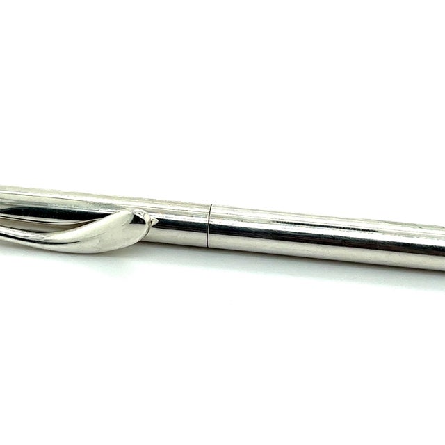 Tiffany and Co. 1990s Tiffany & Co Estate Ballpoint Pen 5" Silver For Sale - Image 4 of 6
