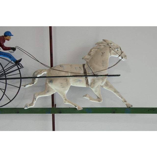 Curtis Jere Signed Curtis Jeré "The Sulky Racer" Weathervane Wall Sculpture, 1982 For Sale - Image 4 of 5