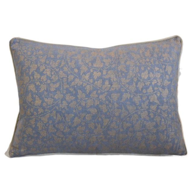 French Provincial Mariano Fortuny Catalano Italian Botanical Feather/Down Pillow For Sale - Image 3 of 7