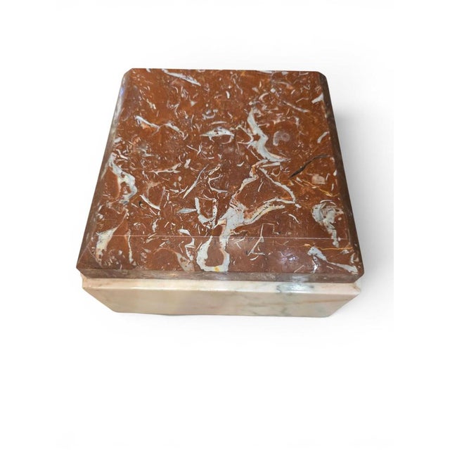 Art Deco Pedestal in Red Marble, Early 20th Century For Sale - Image 11 of 13